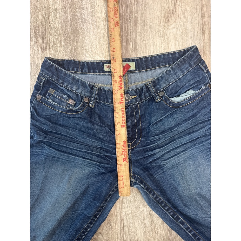 Women’s Dark Wash Bootcut Jeans - Blue - Picture 4 of 9